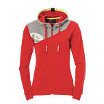 Kempa Core 2.0 Kapuzenjacke Women rot/dark grau melange