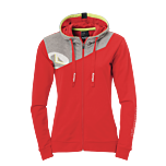 Kempa Core 2.0 Kapuzenjacke Women rot/dark grau melange