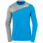 Kempa Core 2.0 Langarmshirt kempablau/dark grau melange