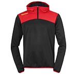 Kempa Emotion 2.0 Quarter Zip Hoody schwarz/rot/gelb