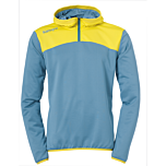 Kempa Emotion 2.0 Quarter Zip Hoody dove blau/limonengelb