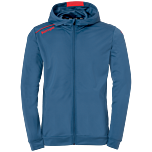 Kempa Player Hood Jacket ice grau/fluo rot