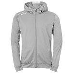 Kempa Player Hood Jacket dark grau melange/weiß