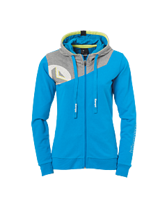 Kempa Core 2.0 Kapuzenjacke Women kempablau/dark grau melange