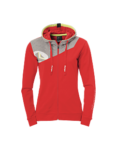 Kempa Core 2.0 Kapuzenjacke Women rot/dark grau melange