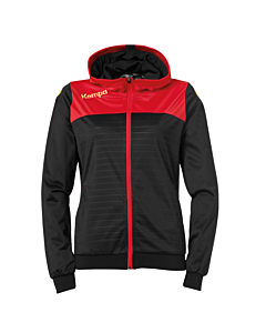 Kempa Emotion 2.0 Kapuzenjacke Women schwarz/rot/gelb