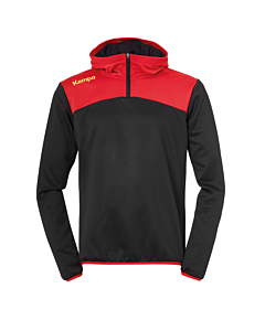 Kempa Emotion 2.0 Quarter Zip Hoody schwarz/rot/gelb