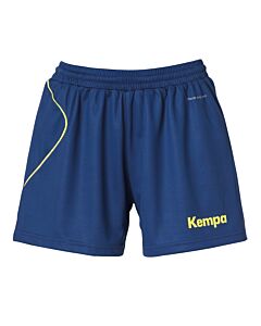 Kempa Curve Shorts Women deep blau/fluo gelb