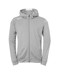 Kempa Player Hood Jacket dark grau melange/weiß