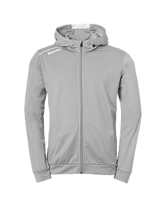 Kempa Player Hood Jacket dark grau melange/weiß