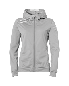 Kempa Player Kapuzenjacke Women dark grau melange/weiß