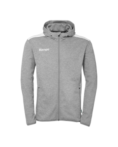 Kempa Emotion 27 Kapuzenjacke dark grau melange/weiss