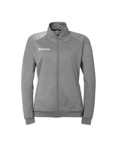 Kempa Ambition 28 Poly Jacke Damen dark grau melange/weiß