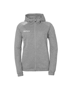 Kempa Ambition 28 Kapuzenjacke Damen dark grau melange/weiß