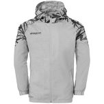 uhlsport Goal 25 Evo Woven Hood Jacket dark grau melange/schwarz