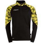 uhlsport Goal 25 1/4 Zip Top schwarz/limonengelb