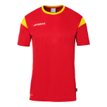 uhlsport Squad 27 Trikot Kurzarm rot/limonengelb