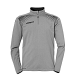 uhlsport GOAL 1/4 Zip Top dark grey melange/schwarz