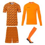 uhlsport Progressive Torwart Set fluo orange/schwarz