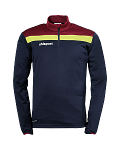 uhlsport Offense 23 1/4 Zip Top marine/bordeaux/fluo gelb