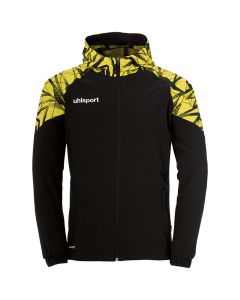 uhlsport Goal 25 Evo Woven Hood Jacket schwarz/limonengelb