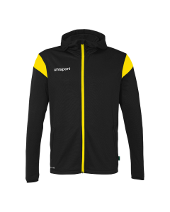 uhlsport Squad 27 Track Hood Jacke schwarz/limonengelb