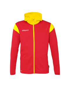 uhlsport Squad 27 Track Hood Jacke rot/limonengelb