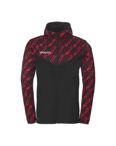 uhlsport Progressive 28 Multi Hood Jacke schwarz/rot