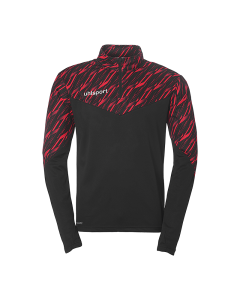 uhlsport Progressive 28 1/4 Zip Top schwarz/rot