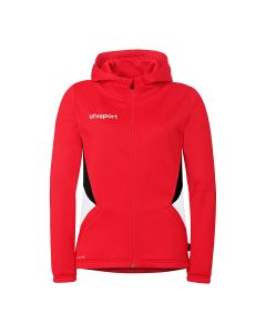 uhlsport Equipe 29 Multi Hood Jacke Damen rot/weiß/schwarz