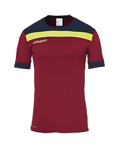 uhlsport Offense 23 Trikot Kurzarm bordeaux/marine/fluo gelb