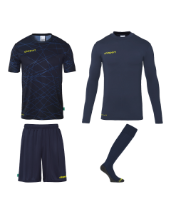 uhlsport Prediction Torwart Set marine/fluo gelb