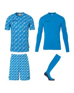 uhlsport Progressive Torwart Set cyan/weiß