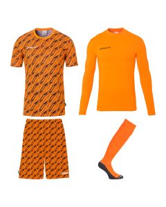 uhlsport Progressive Torwart Set fluo orange/schwarz