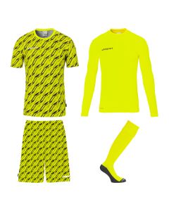 uhlsport Progressive Torwart Set fluo gelb/schwarz
