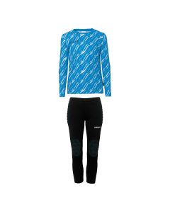 uhlsport Progressive Torwart Set Junior cyan/weiß