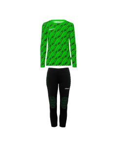 uhlsport Progressive Torwart Set Junior fluo grün/schwarz