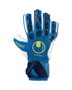 uhlsport Hyperact Supersoft Torwarthandschuhe night blau/weiß/fluo gelb