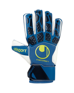 uhlsport Hyperact Starter Soft Torwarthandschuhe night blau/weiß/fluo gelb